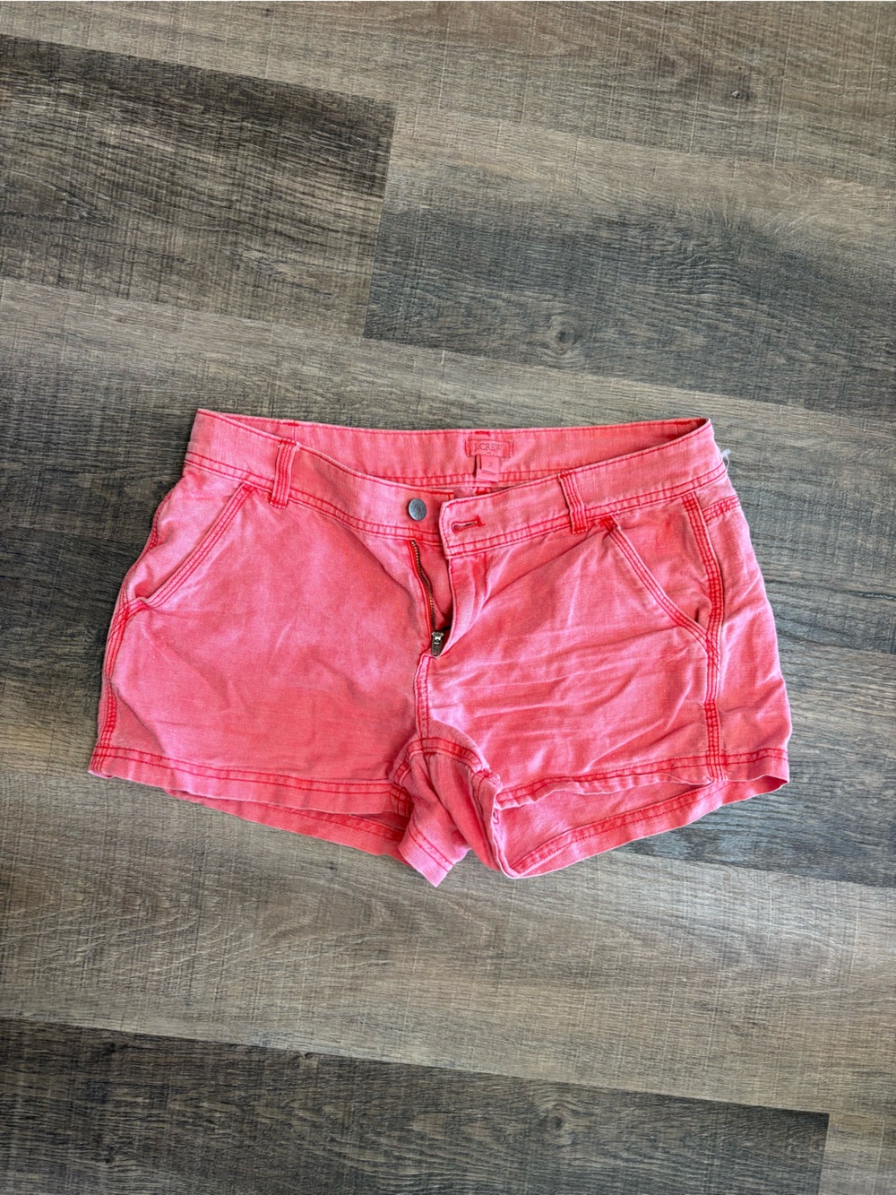 J. Crew Coral Pink Denim Shorts